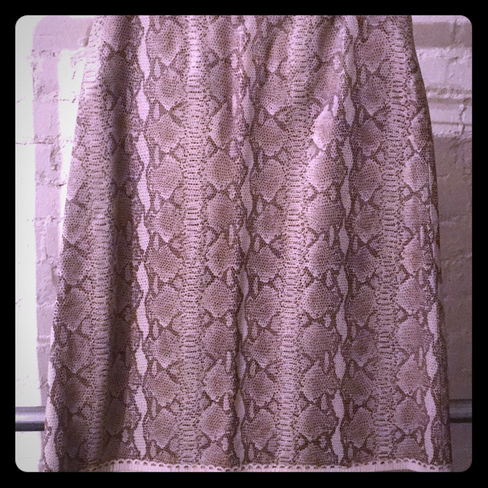 Paige Novick LEATHER LEOPARD SKIRT!!